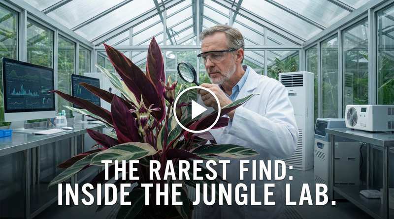 黄色仓库植物视频-稀有热带植物研究视频